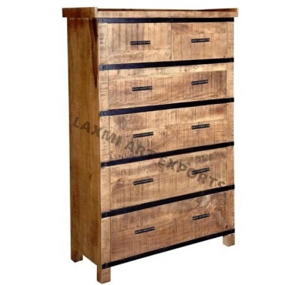 Solid Wood Chest of Drawers Dresser with 6 Drawers Design